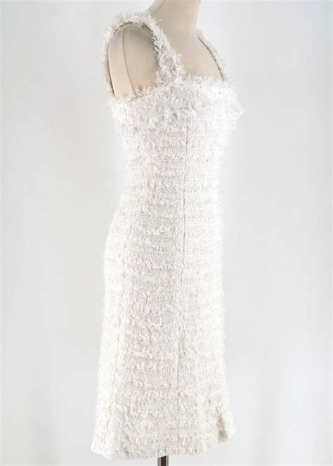 chanel white dresses|pre owned chanel dresses.